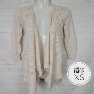 XS American Eagle Cream Cardigan Sweater